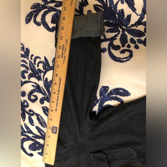 Talbots Size 10, dark blue jeans shirt, long sleeves. - Picture 7 of 11